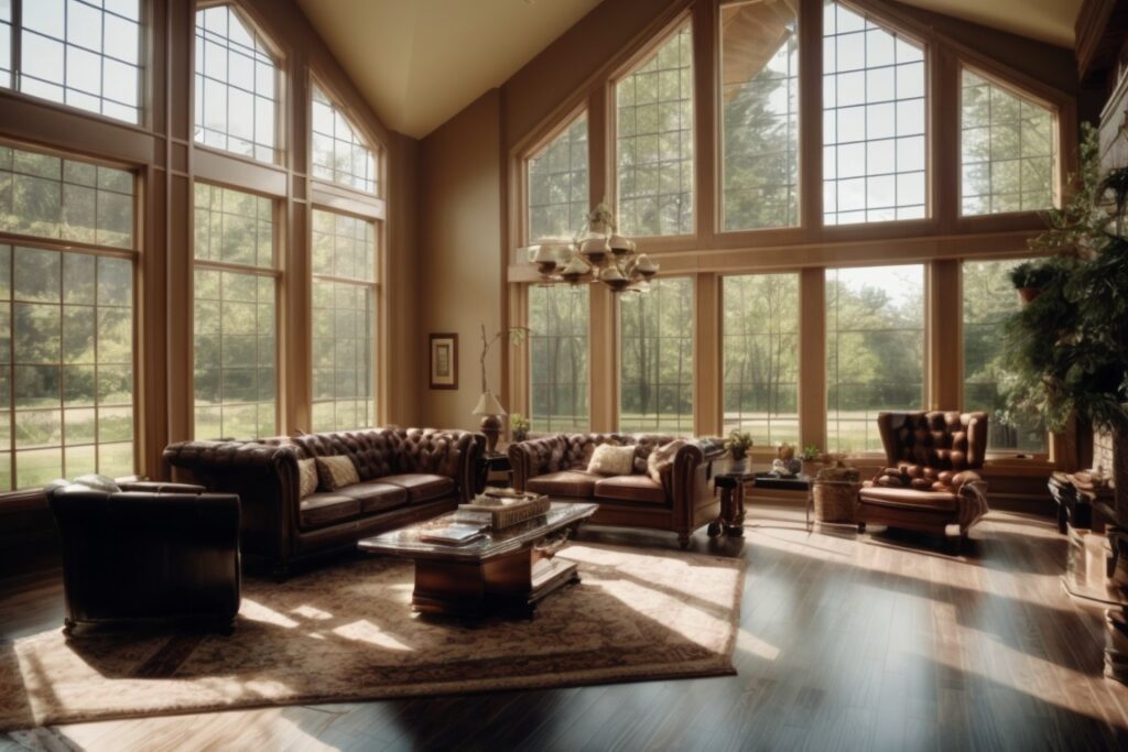Rockford home interior with UV protective window film installed
