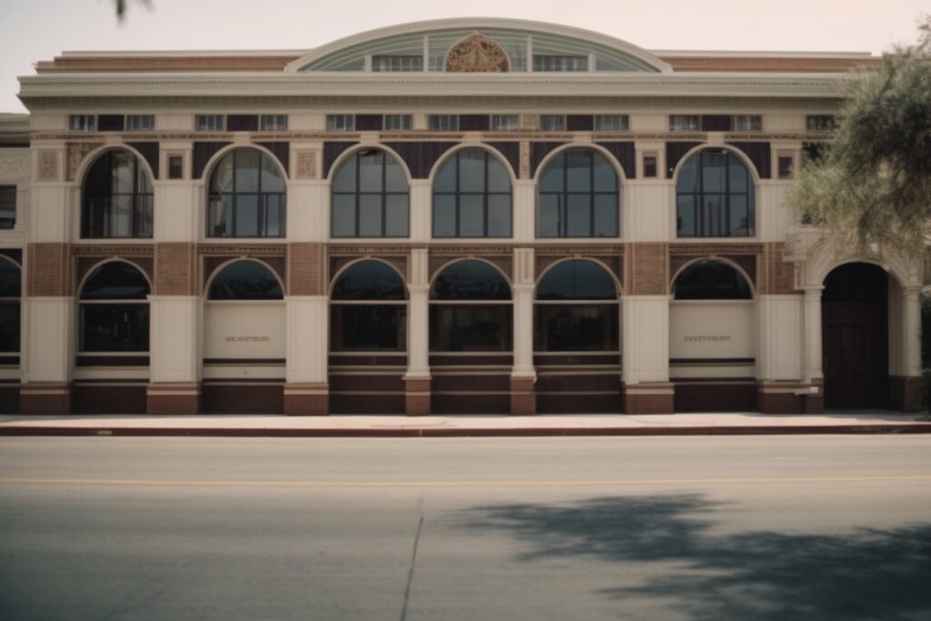 Historical buildings in Anaheim with modern window films