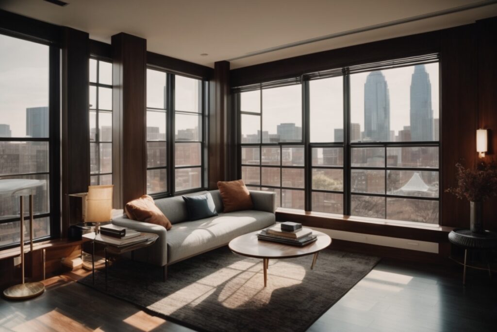 Jersey City home interior with UV protective window film