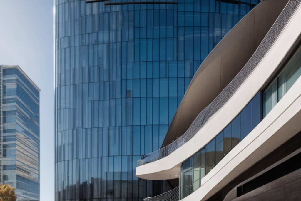 Energy efficient building with solar control window film in San Jose