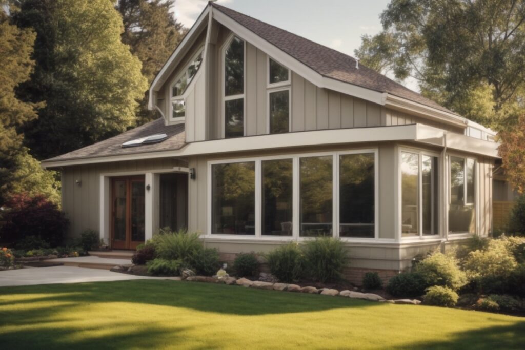 sunny suburban home with energy efficient window films