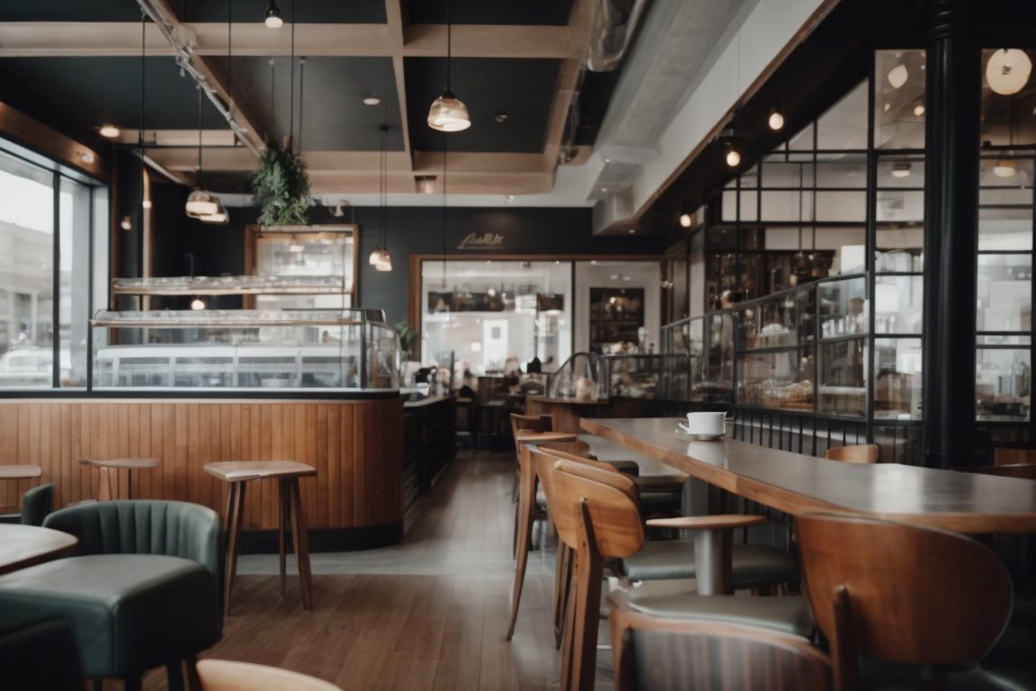 Chic café in Elgin with frosted window designs for privacy