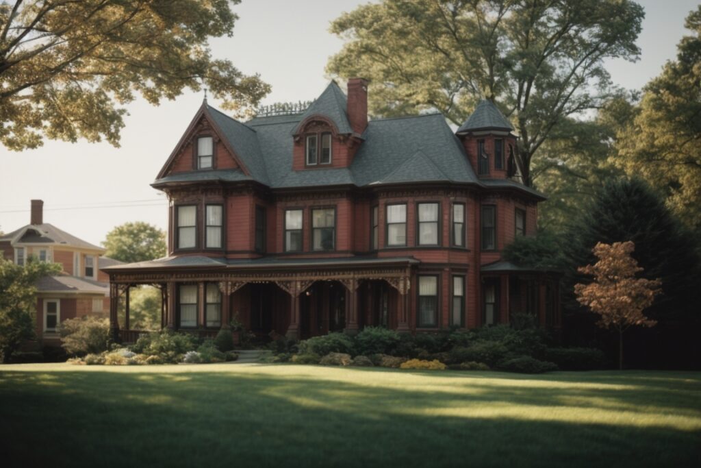 Victorian house in Cleveland with opaque decorative window film